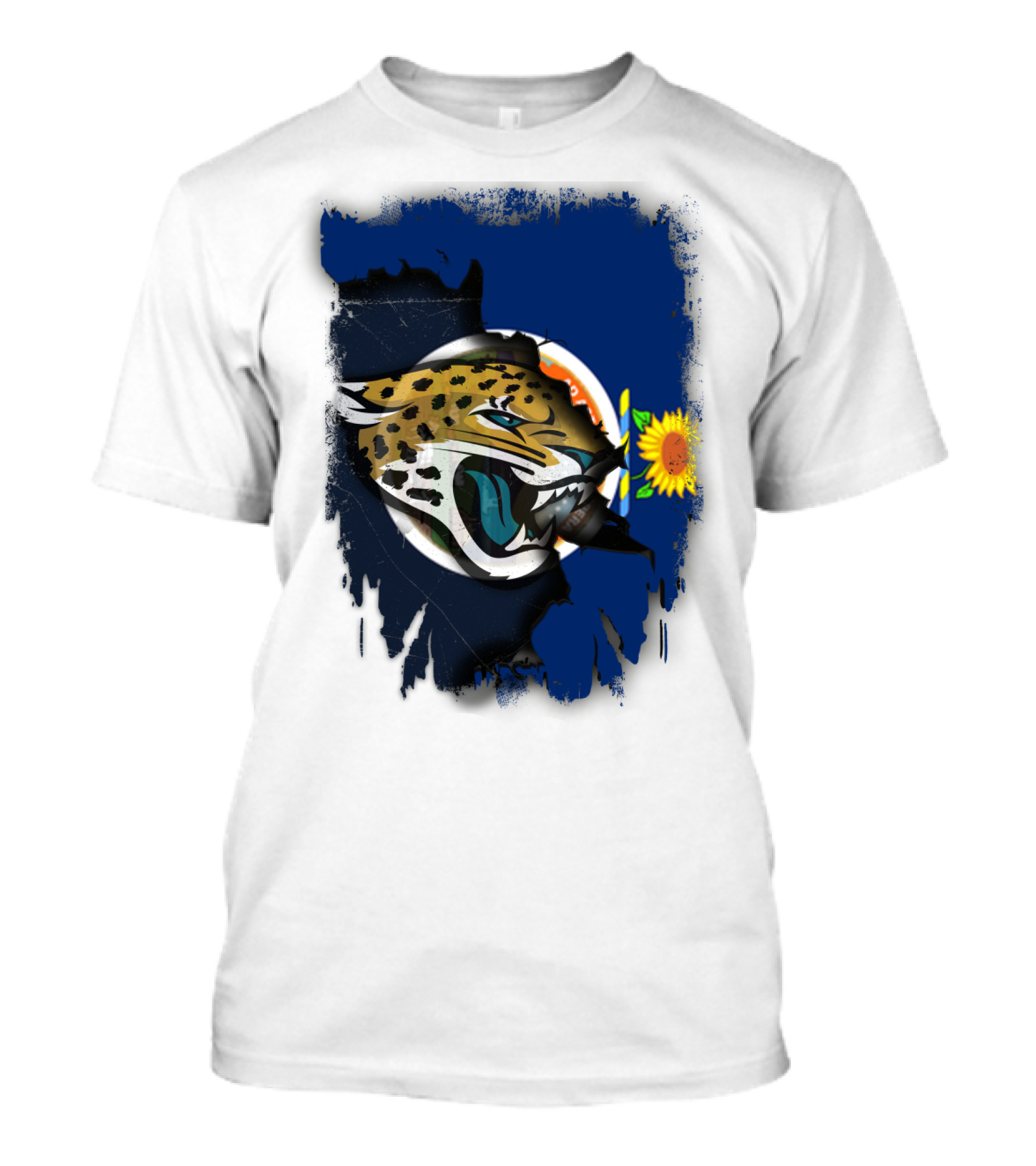 Kansas State Flag Sunflower Jaguar T-Shirt