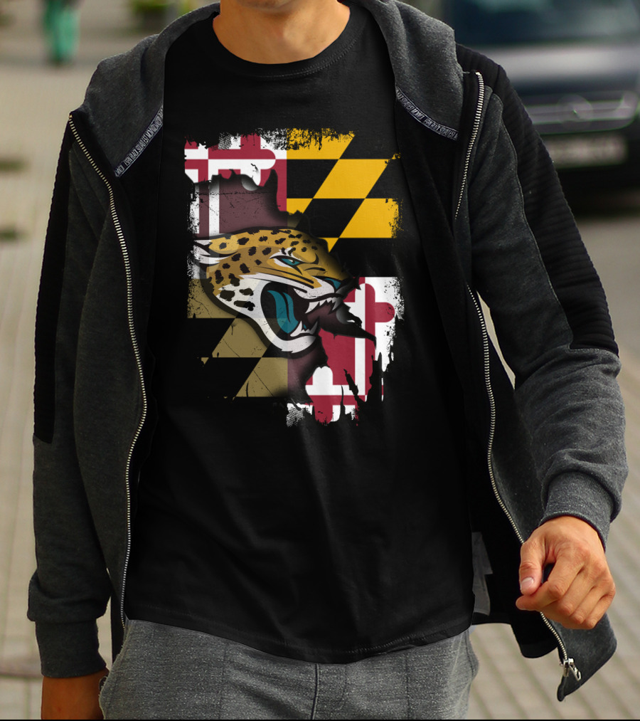 Maryland Pride With Jaguars Roaring Spirit T-Shirt