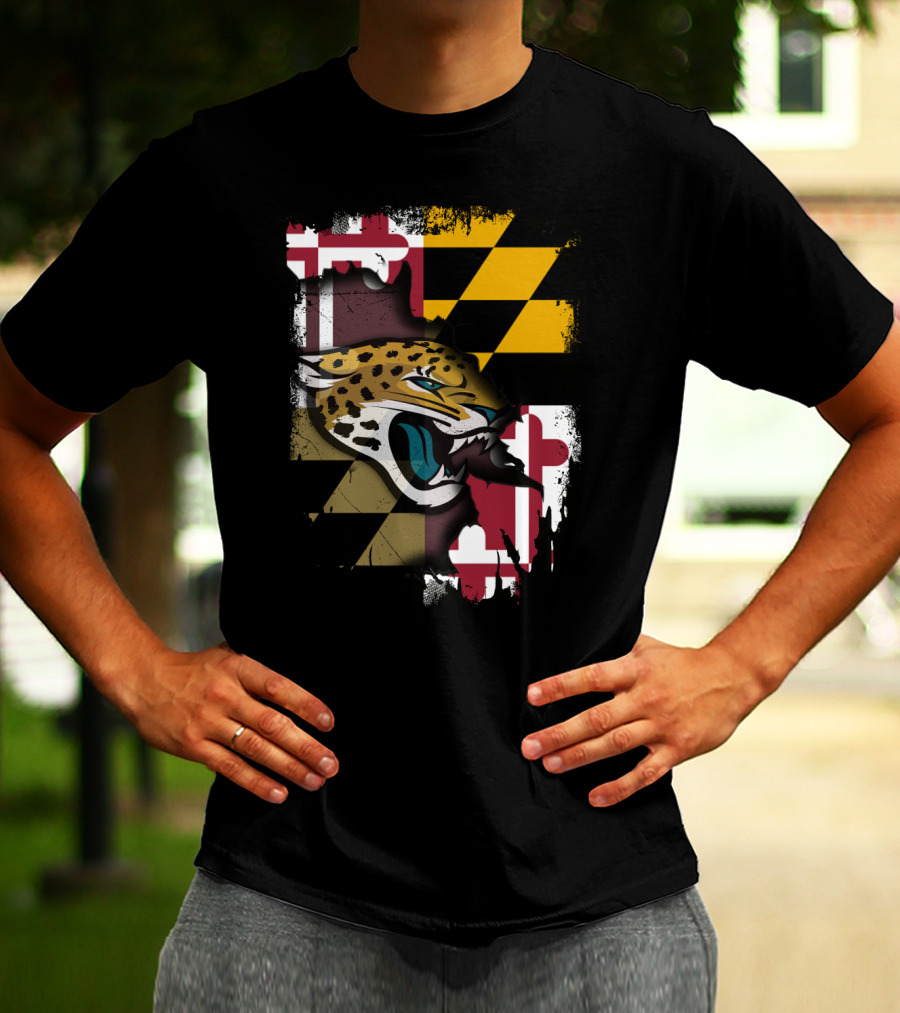 Maryland Pride With Jaguars Roaring Spirit T-Shirt