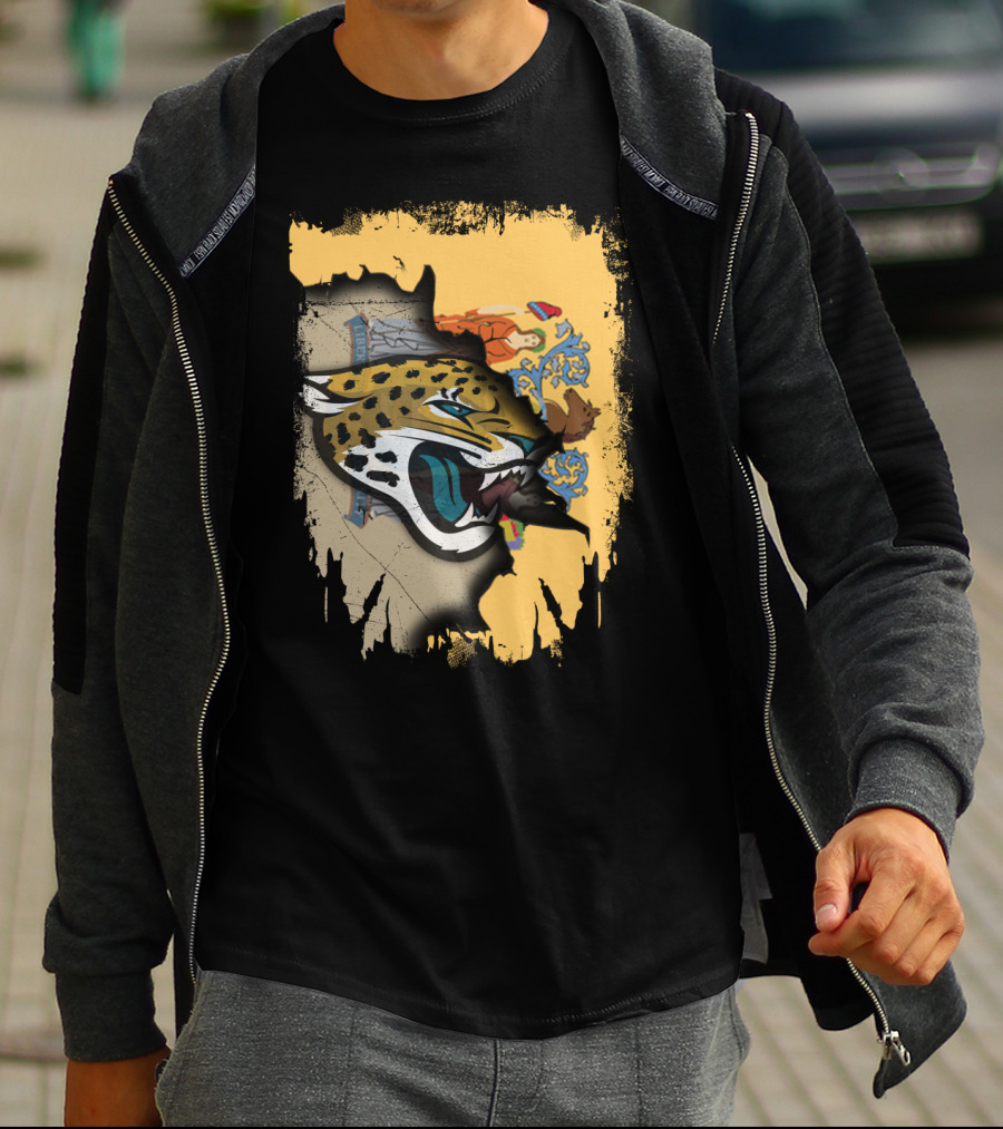 New Jersey Flag With Jaguars Emblem Integration T-Shirt