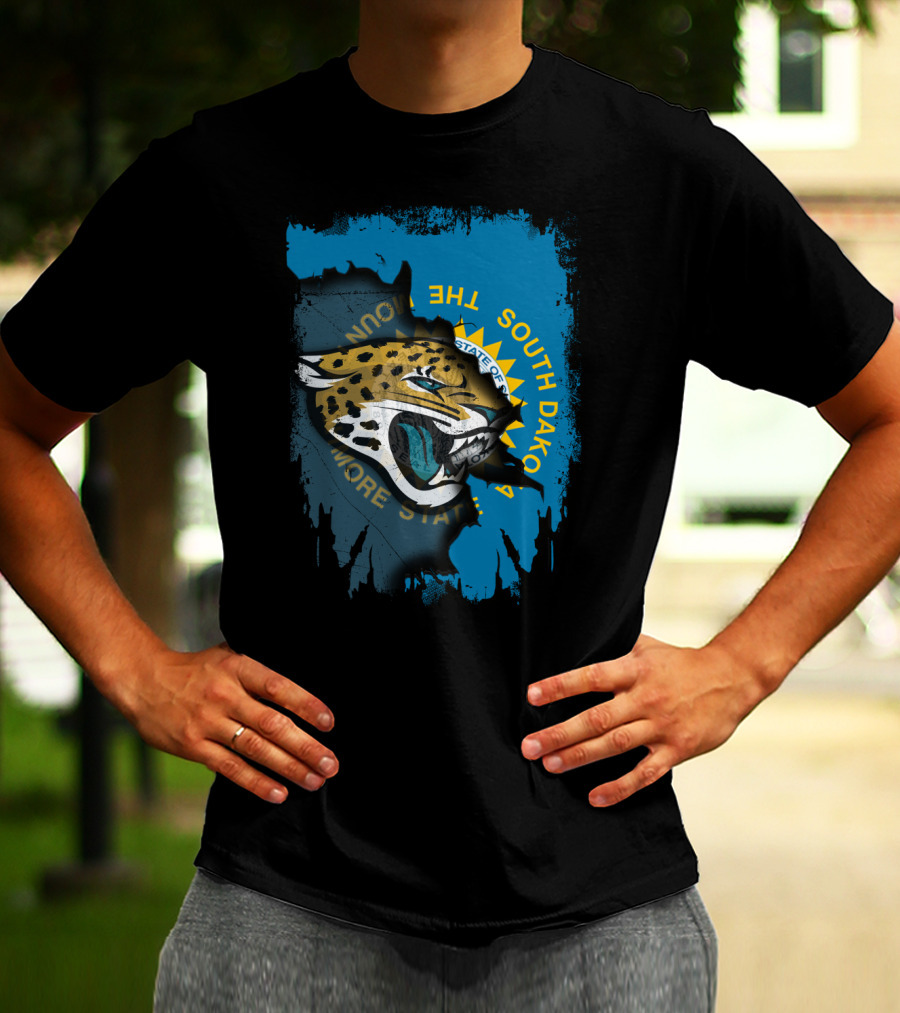 South Dakota State With Jaguars And Flag T-Shirt