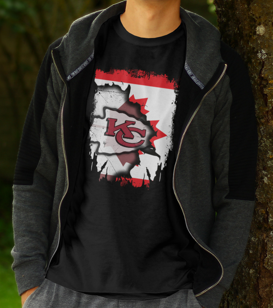 KC Chiefs Canada Unity Flag T-Shirt
