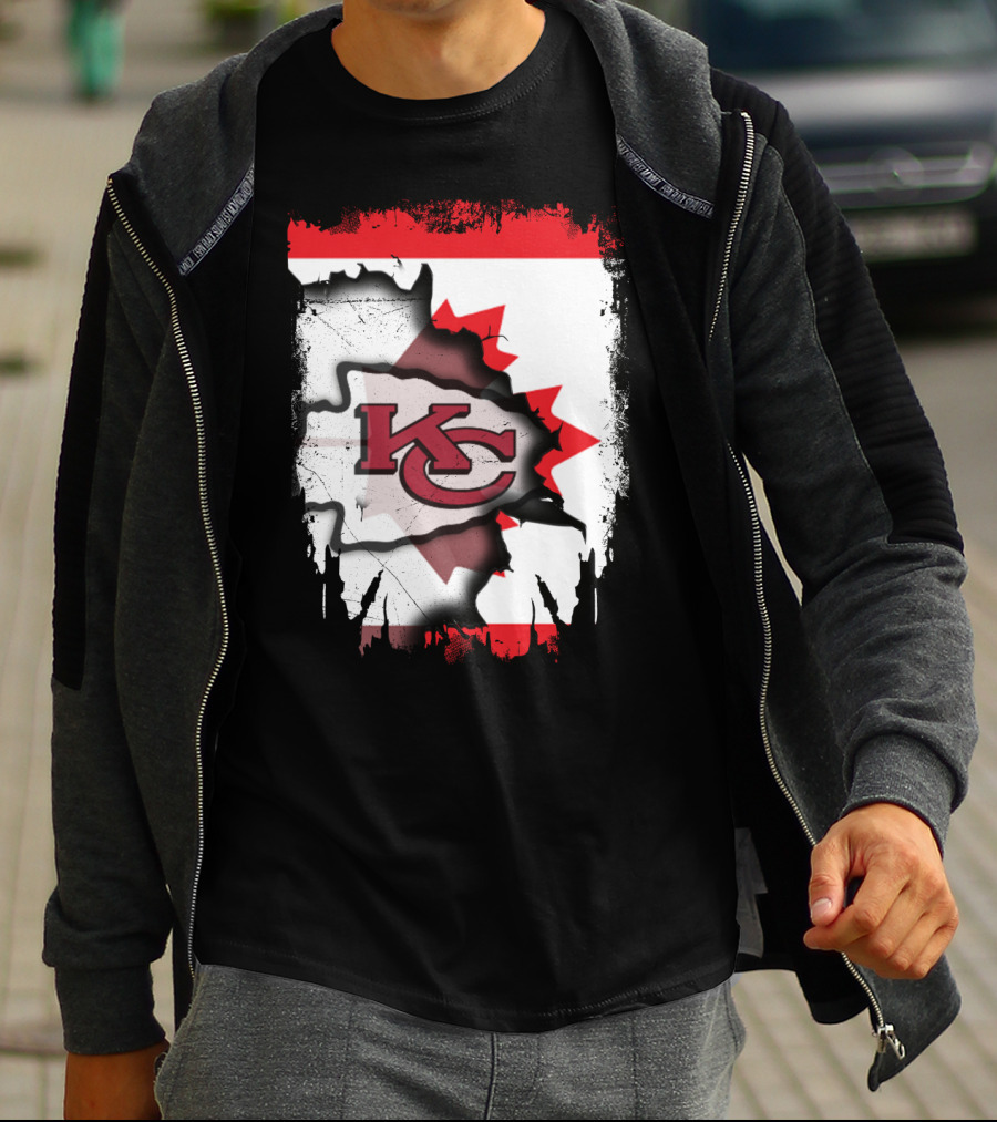 KC Chiefs Canada Unity Flag T-Shirt