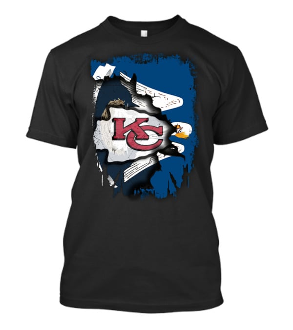 Together Louisiana With Kansas City Chiefs And Bald Eagle T-Shirt