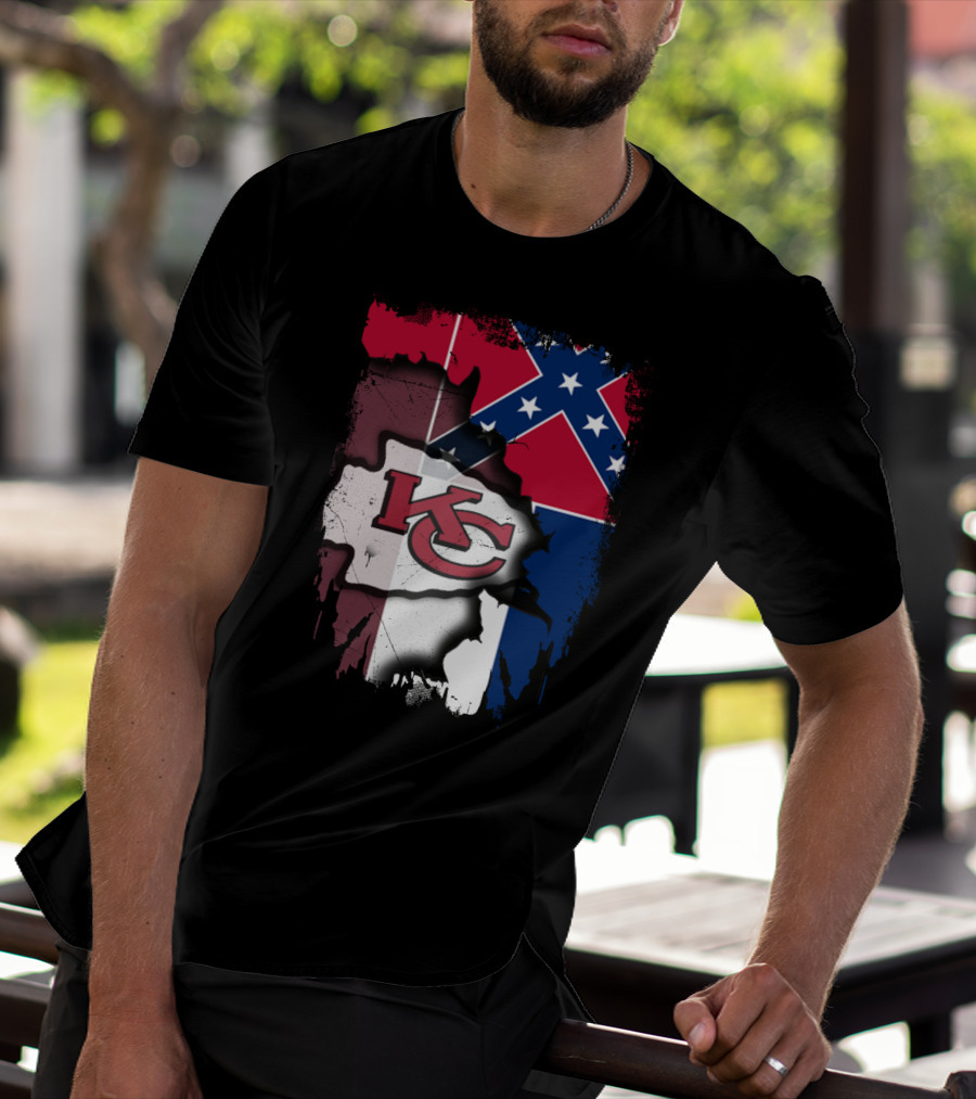 Together Mississippi Kc Chiefs Confederate Flag T-Shirt