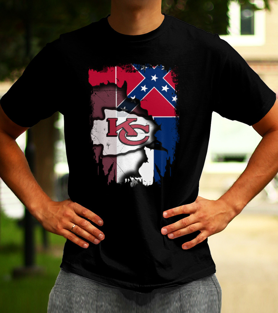 Together Mississippi Kc Chiefs Confederate Flag T-Shirt
