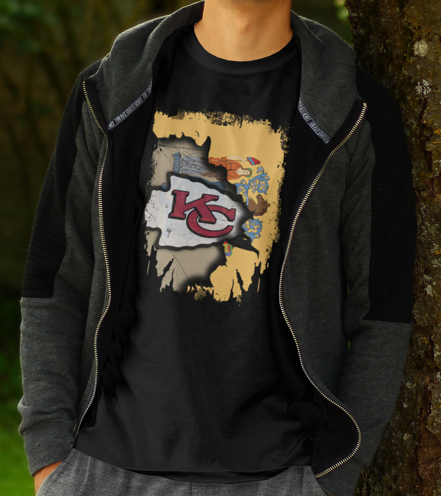 New Jersey And Kansas City Chiefs Together T-Shirt