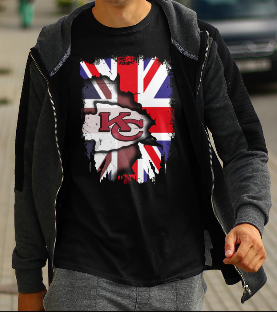United Kingdom KC Chiefs Union Jack Integration T-Shirt
