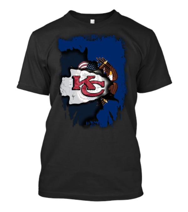 Together Utah KC Chiefs American Flag Eagle T-Shirt