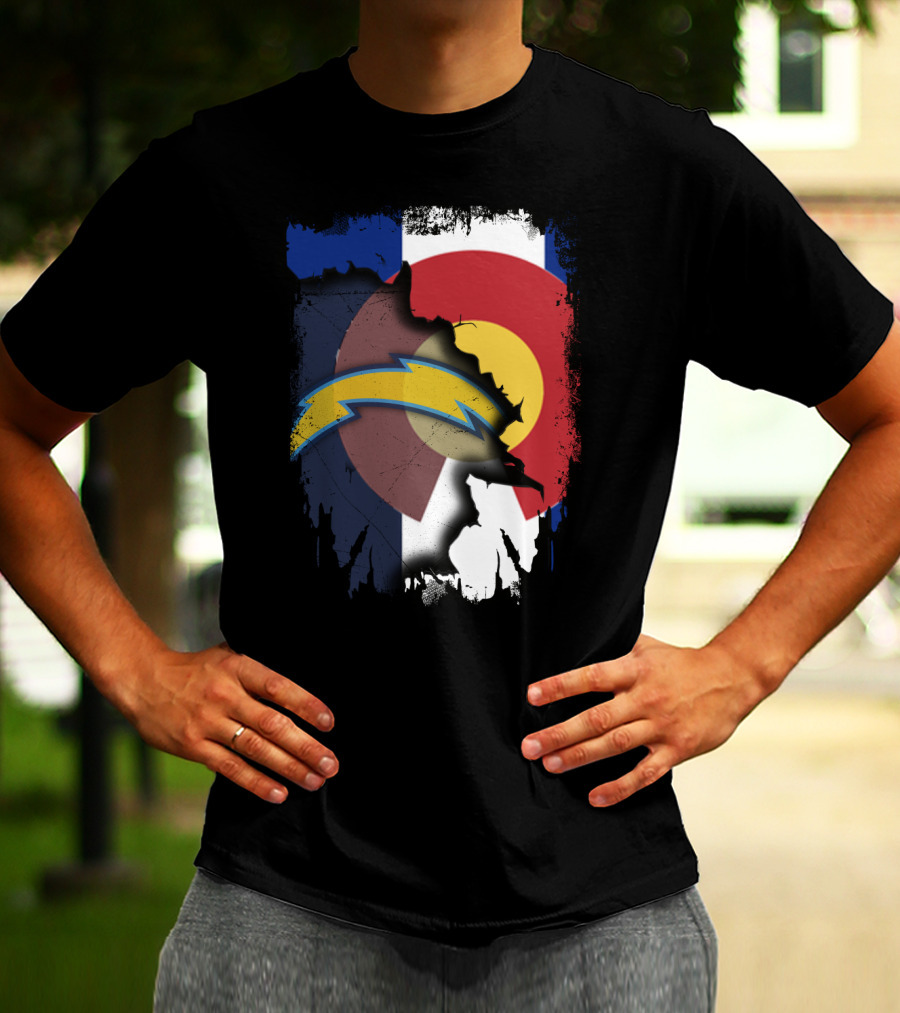 Together Colorado Chargers Flag Fusion T-Shirt