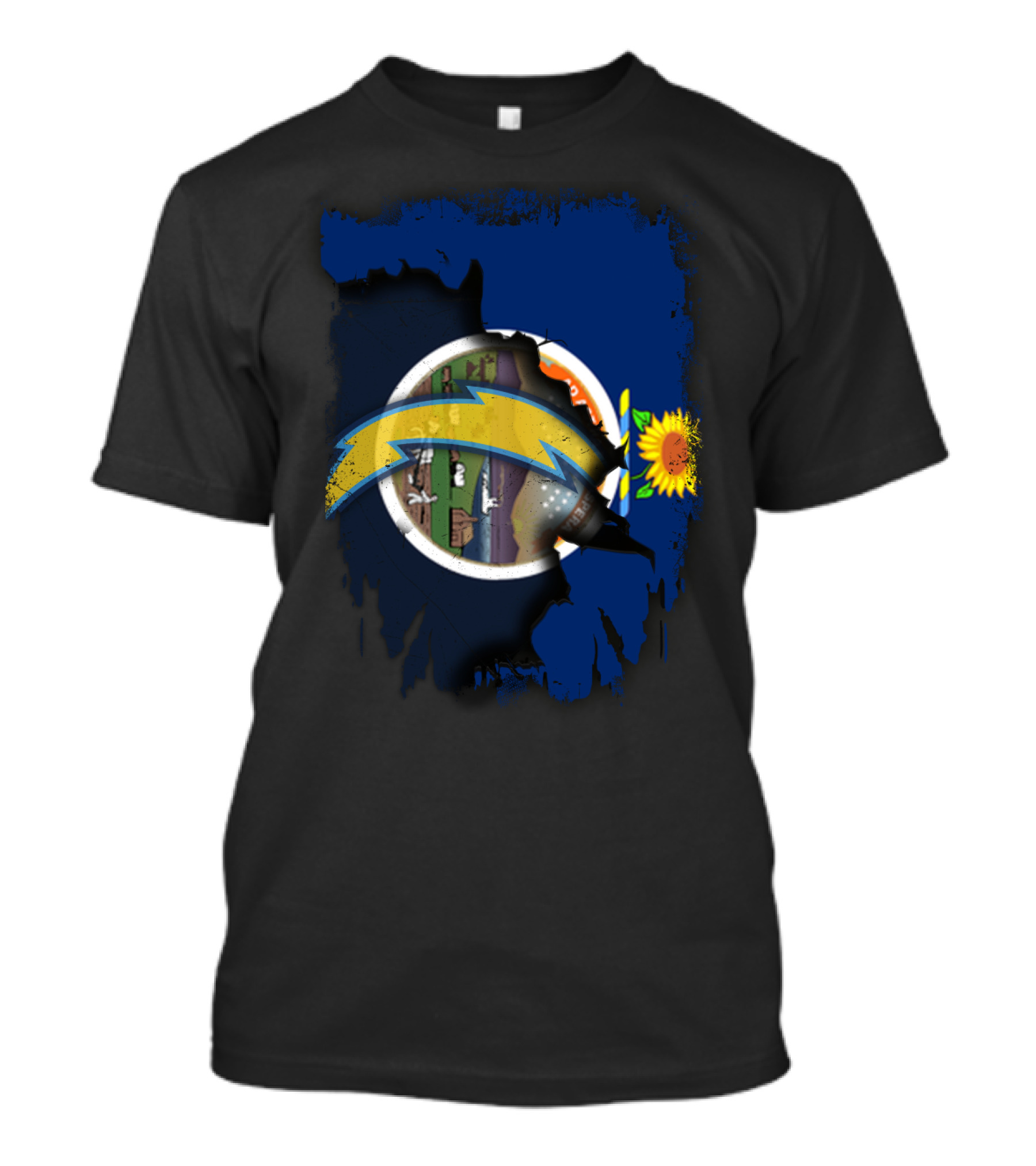 Together Kansas Chargers Sunflower Sports Fan T-Shirt