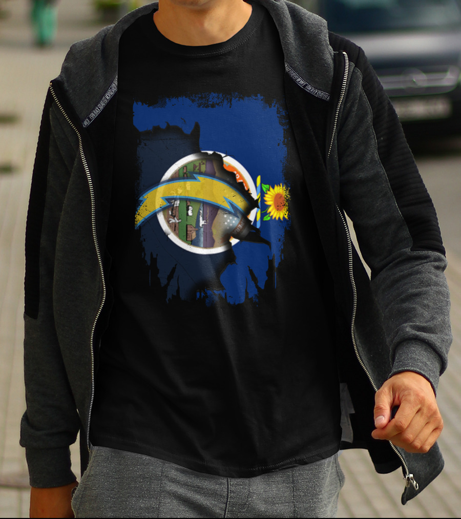 Together Kansas Chargers Sunflower Sports Fan T-Shirt