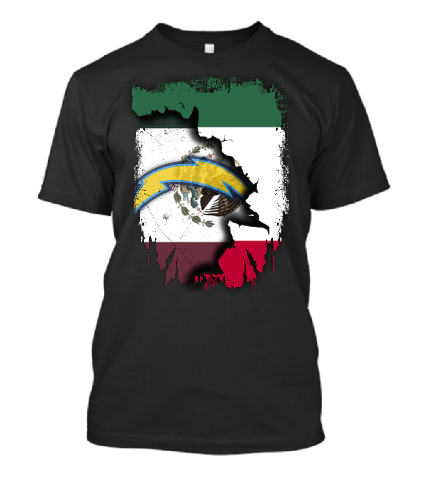Together Mexico Chargers Flag Fusion T-Shirt