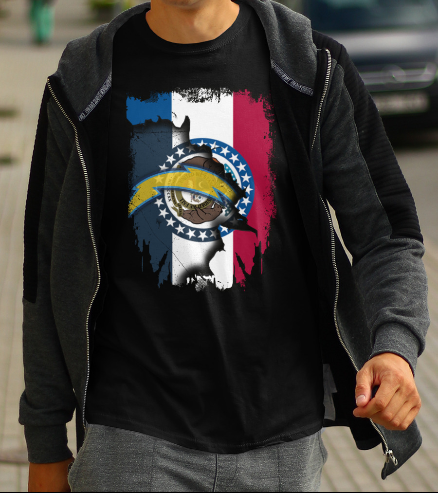 Together Missouri Chargers Flag Emblem T-Shirt