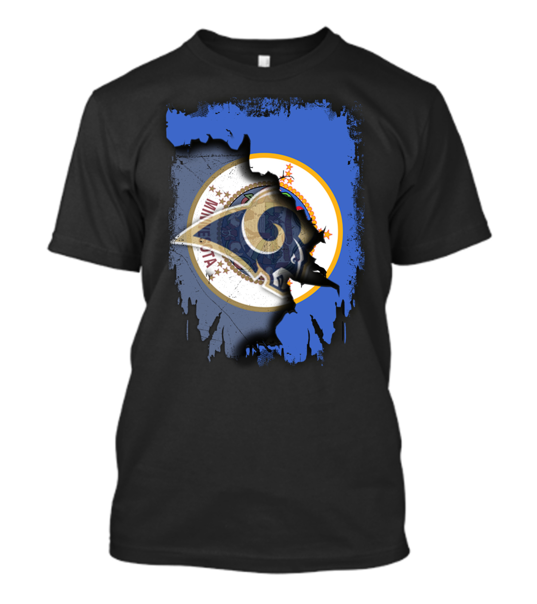 Together Minnesota Rams With State Seal Emblem T-Shirt