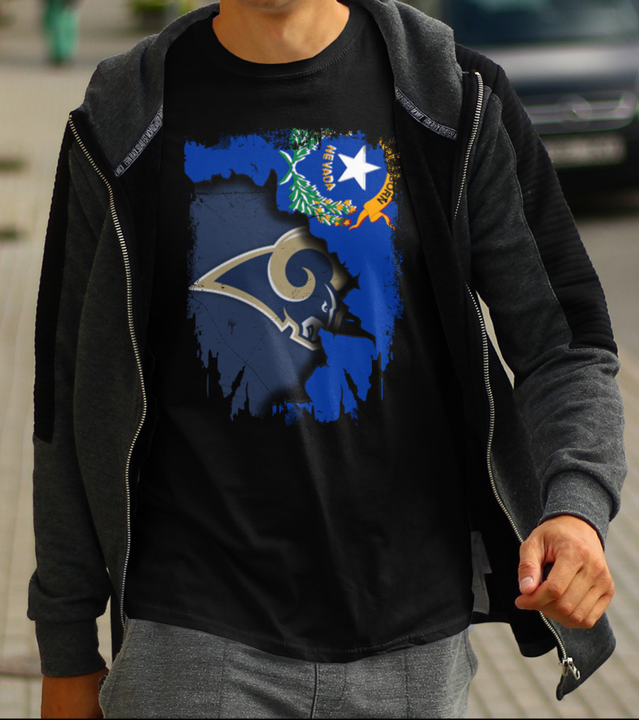 Nevada Pride With Rams Logo Integration T-Shirt