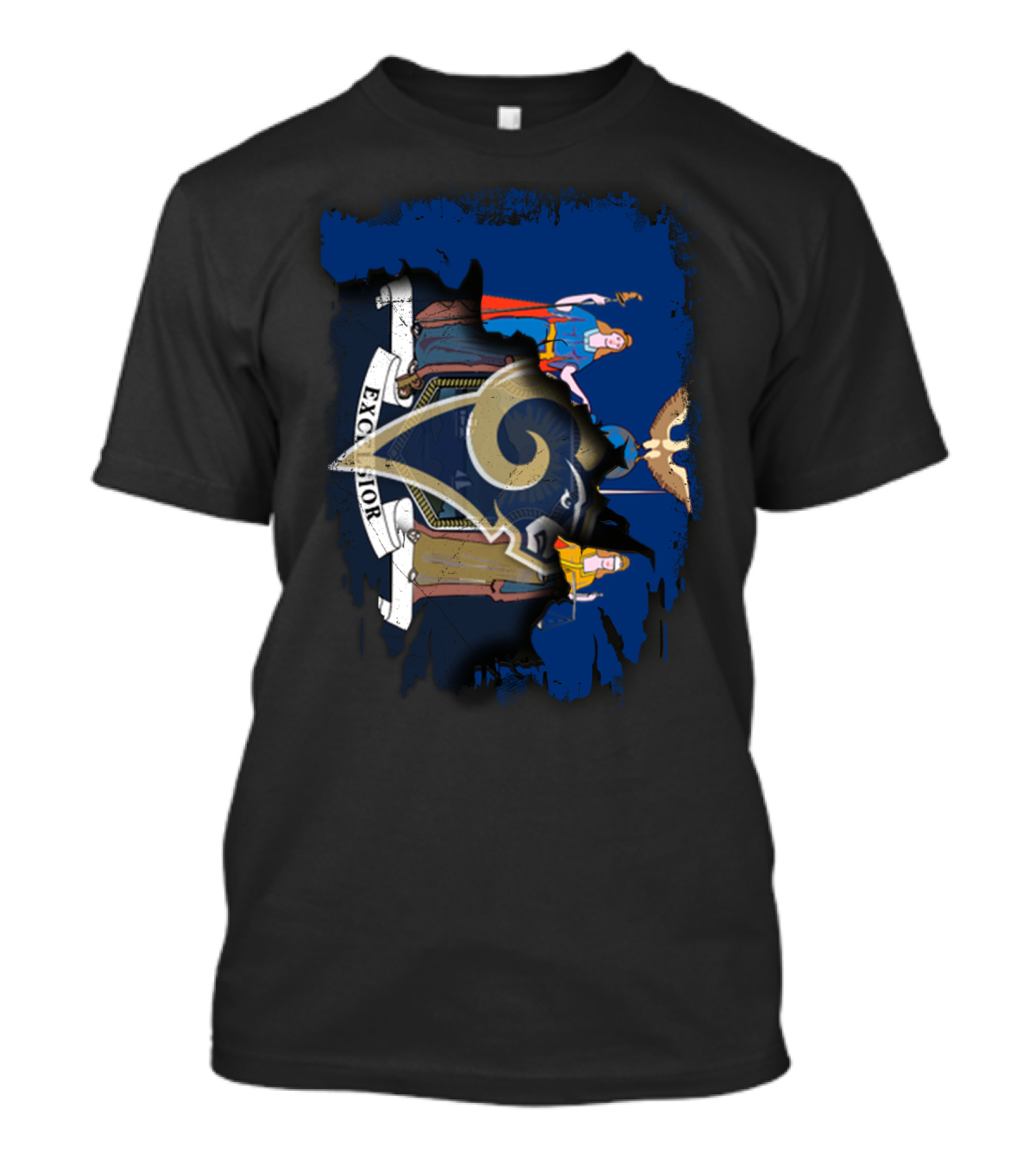Together New York Excelsior Rams Symbol Flag T-Shirt