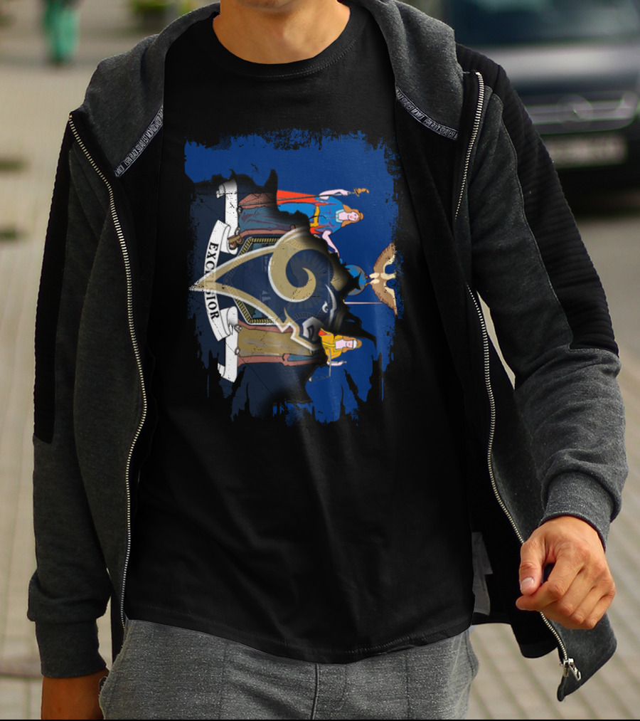 Together New York Excelsior Rams Symbol Flag T-Shirt