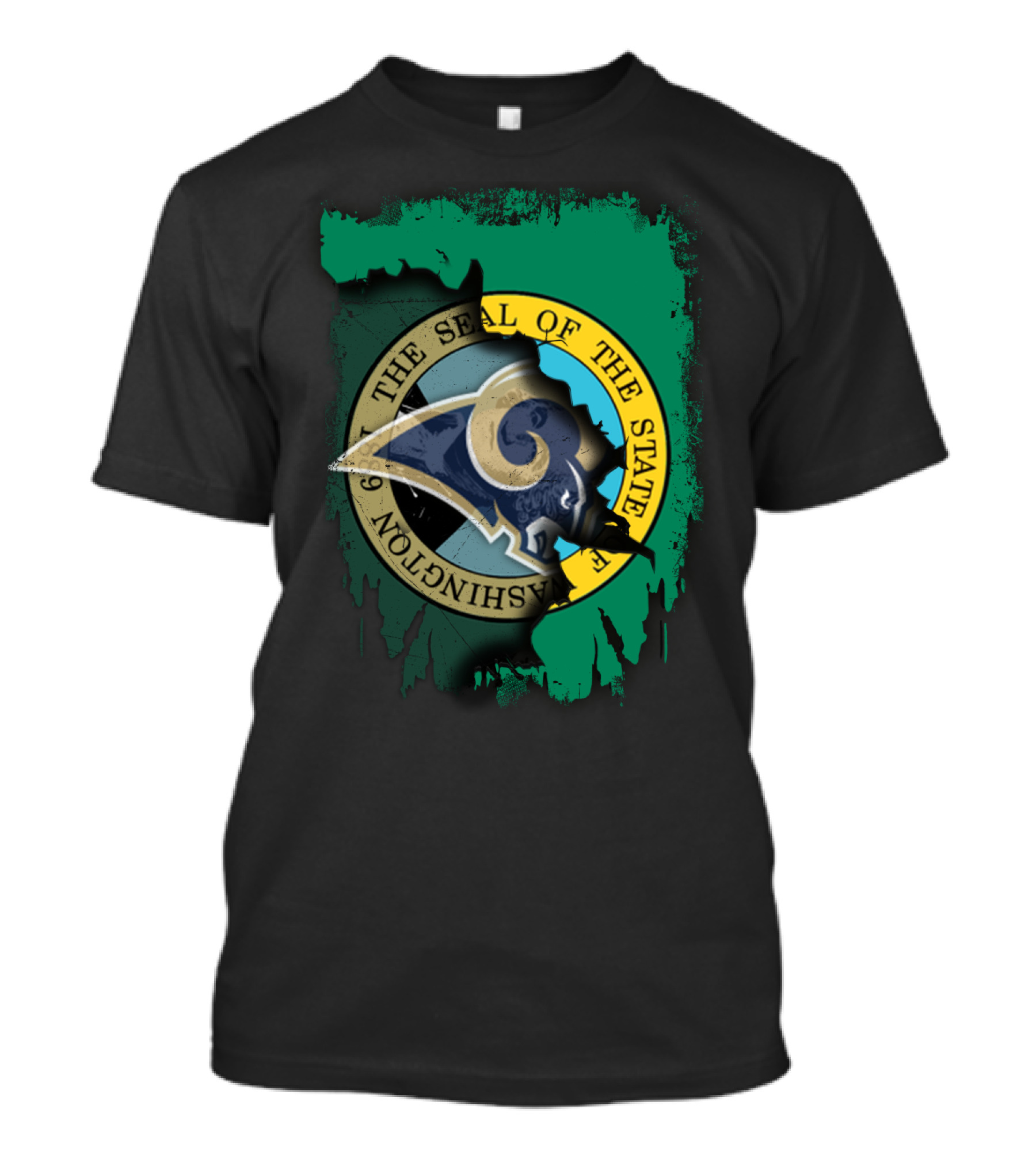 Together Washington State Seal With Rams T-Shirt