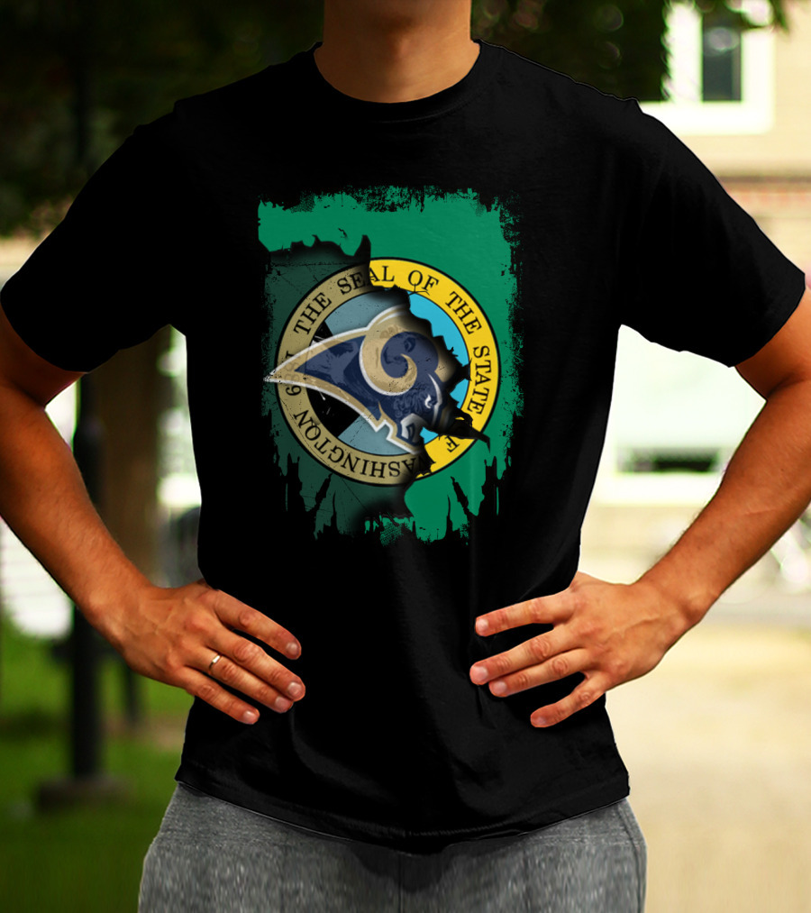 Together Washington State Seal With Rams T-Shirt