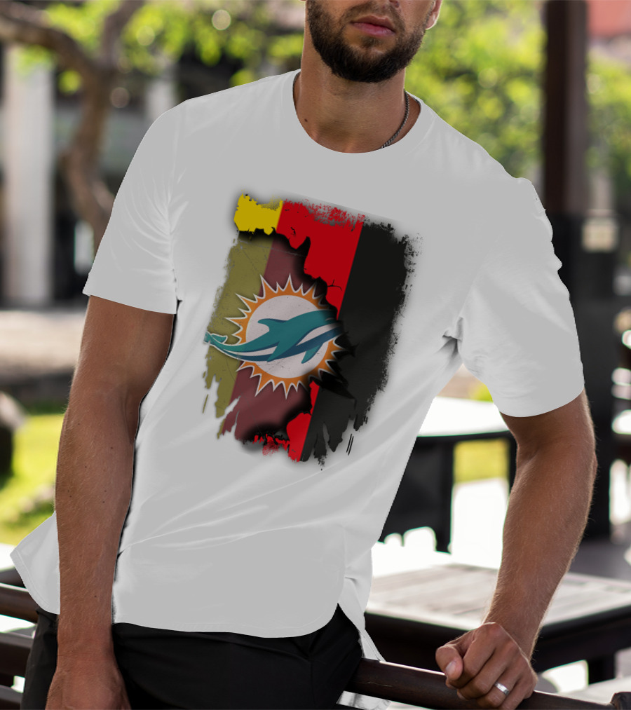 Germany Dolphins Miami Fusion Flag Colors T-Shirt