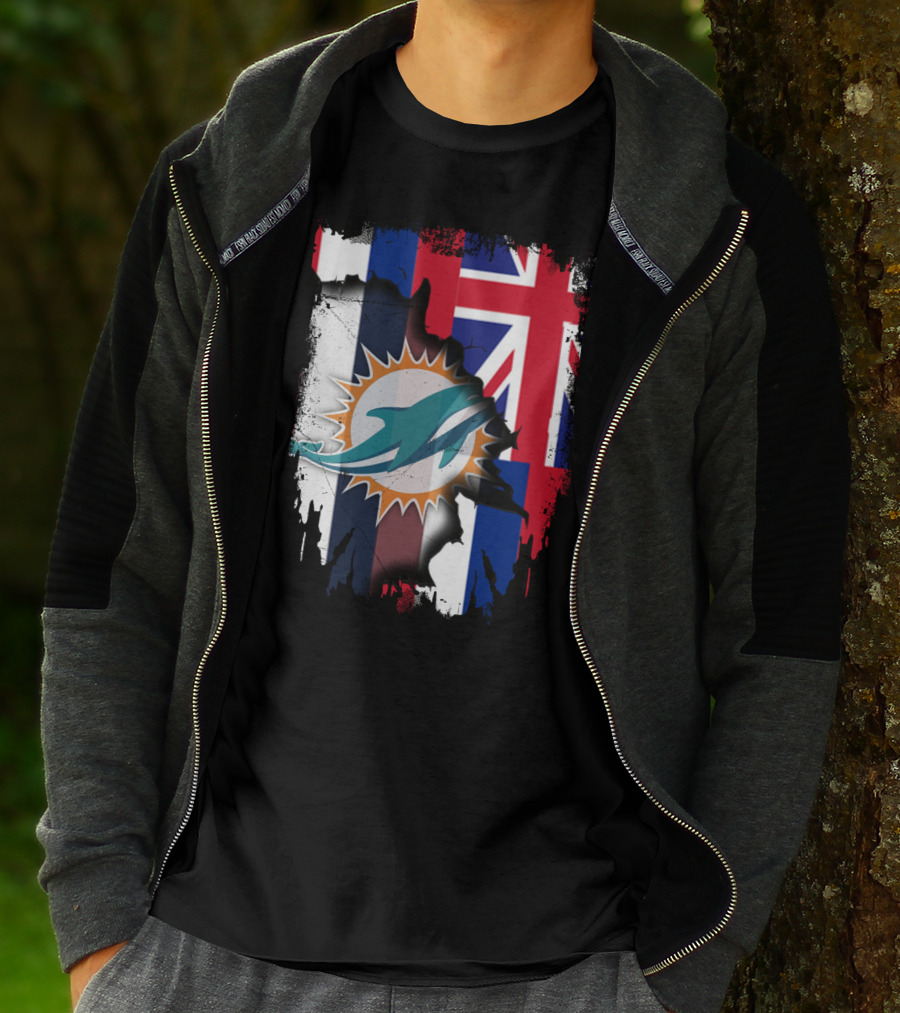 Hawaii Dolphins United Flag Fusion T-Shirt