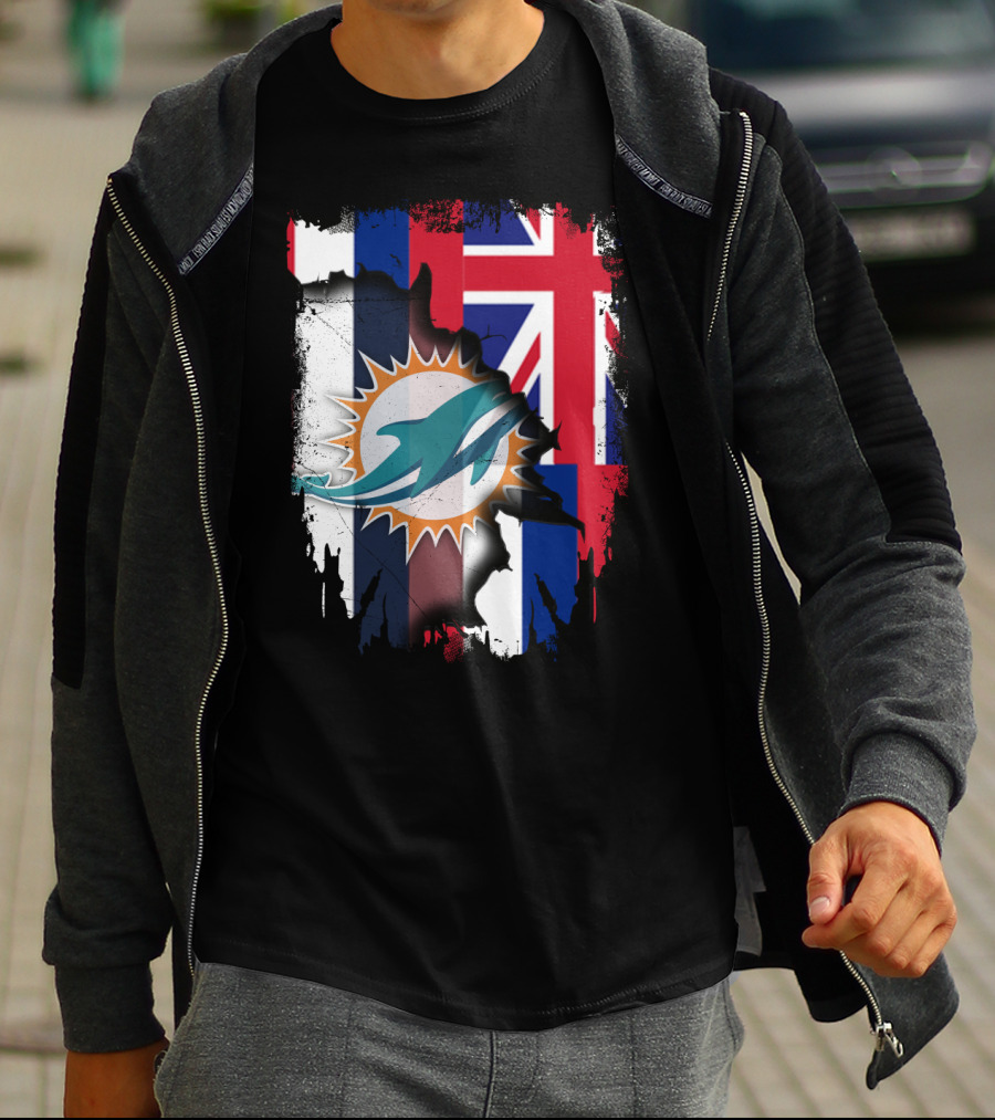 Hawaii Dolphins United Flag Fusion T-Shirt