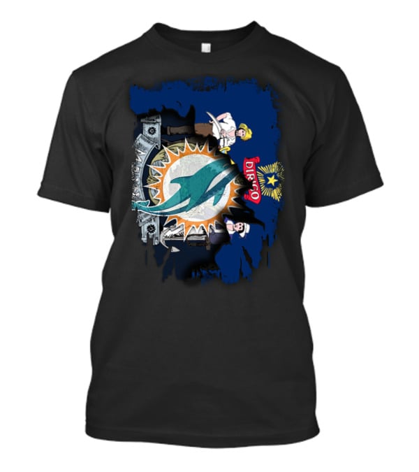 Together Dirigo Maine Dolphins Logo Football Emblem T-Shirt