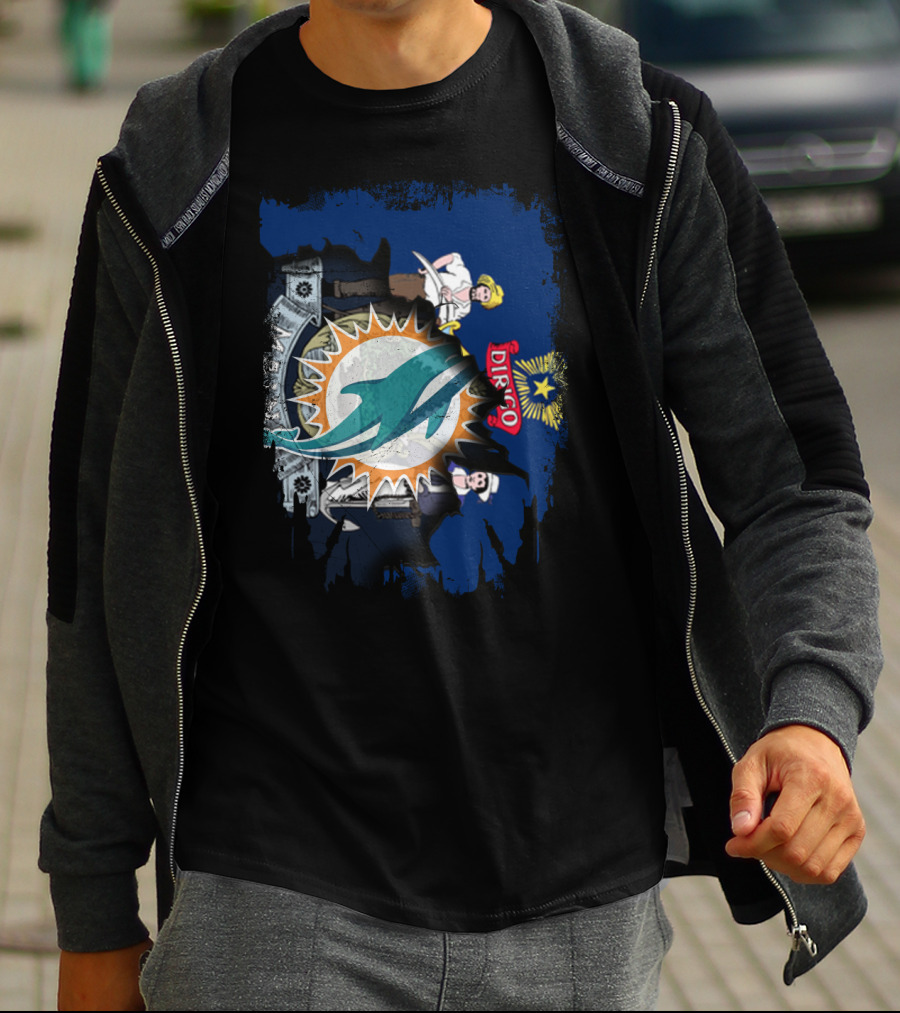 Together Dirigo Maine Dolphins Logo Football Emblem T-Shirt