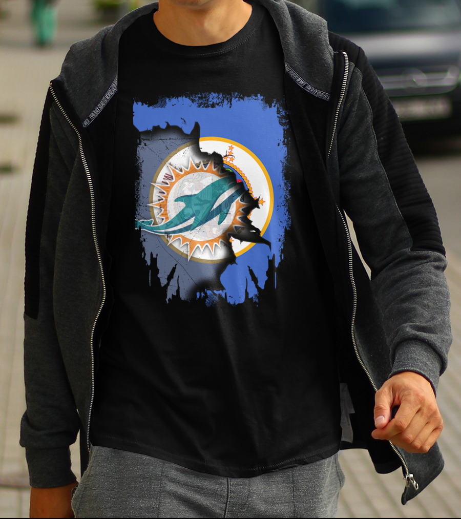Minnesota Dolphins Torn Flag T-Shirt