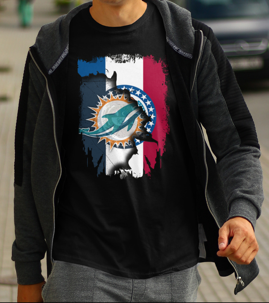 Missouri State With Dolphins NFL Fusion T-Shirt