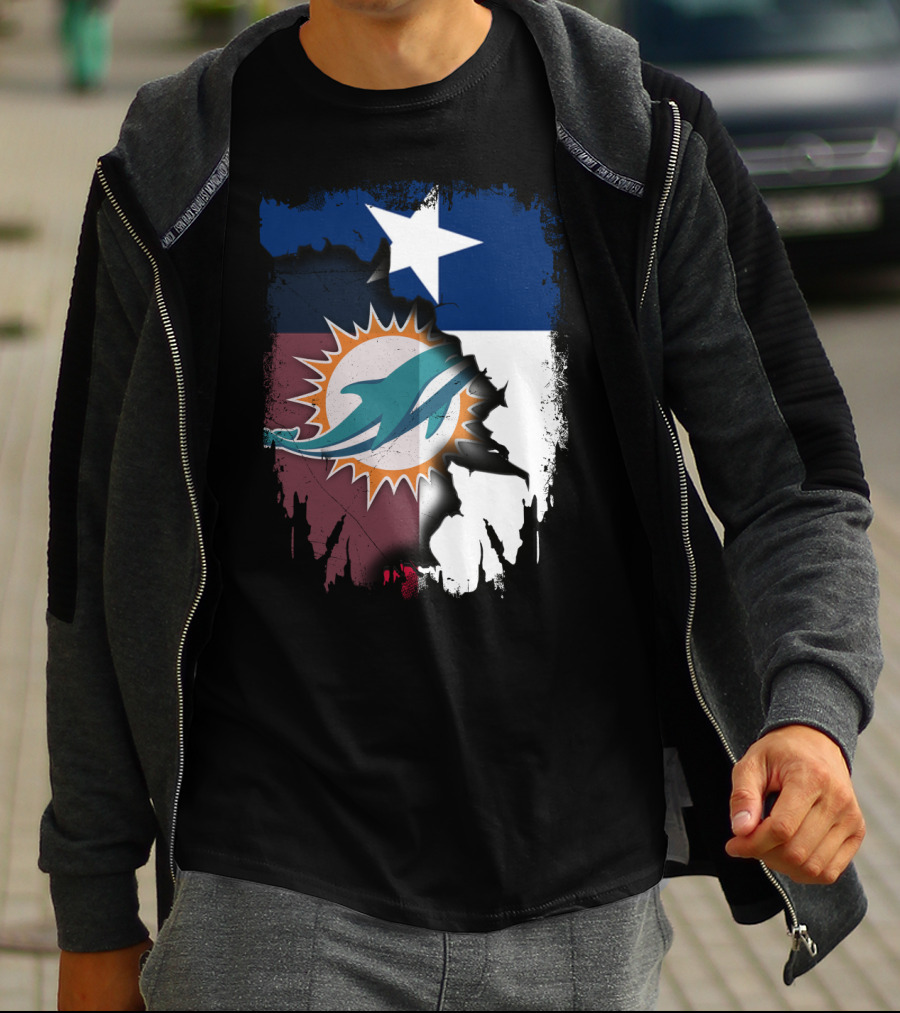 Texas Miami Dolphins Fusion T-Shirt