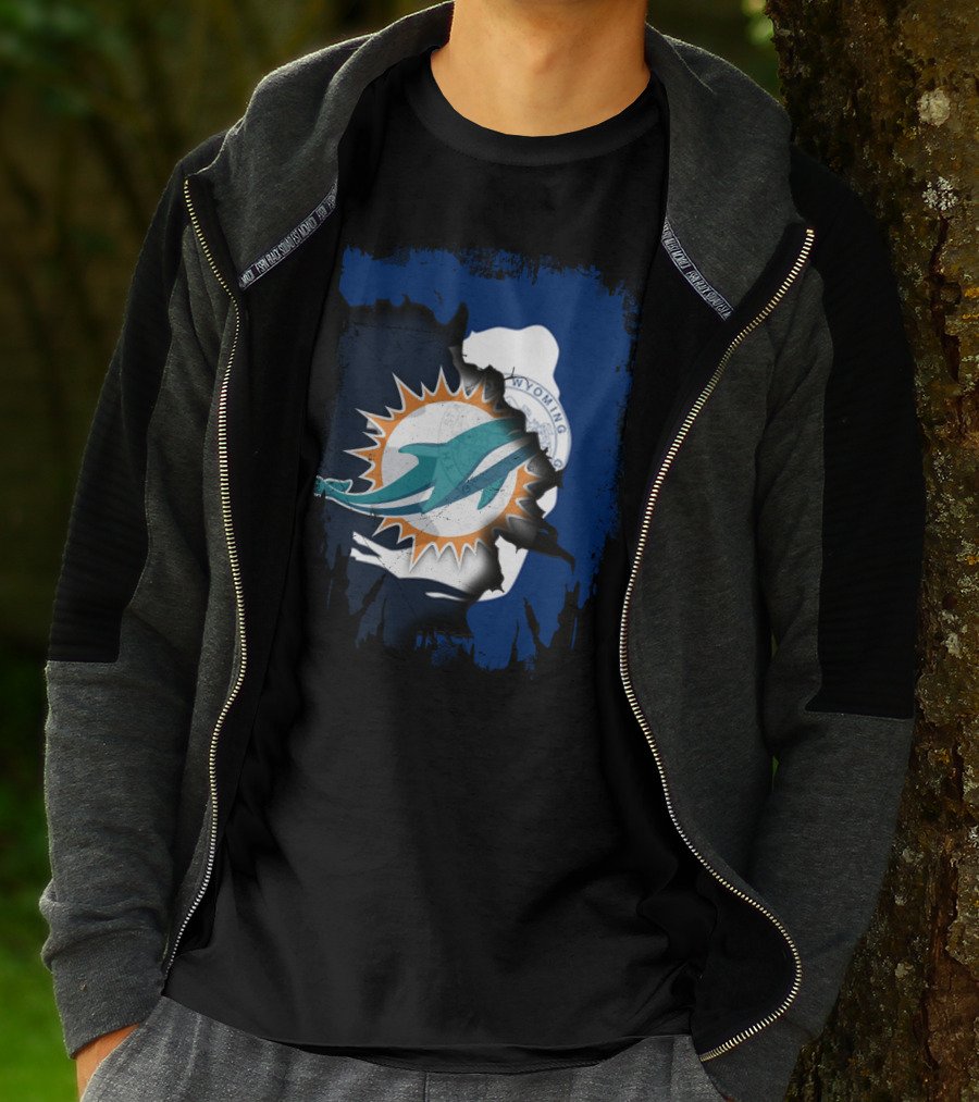 Wyoming Dolphins Logo Fusion T-Shirt