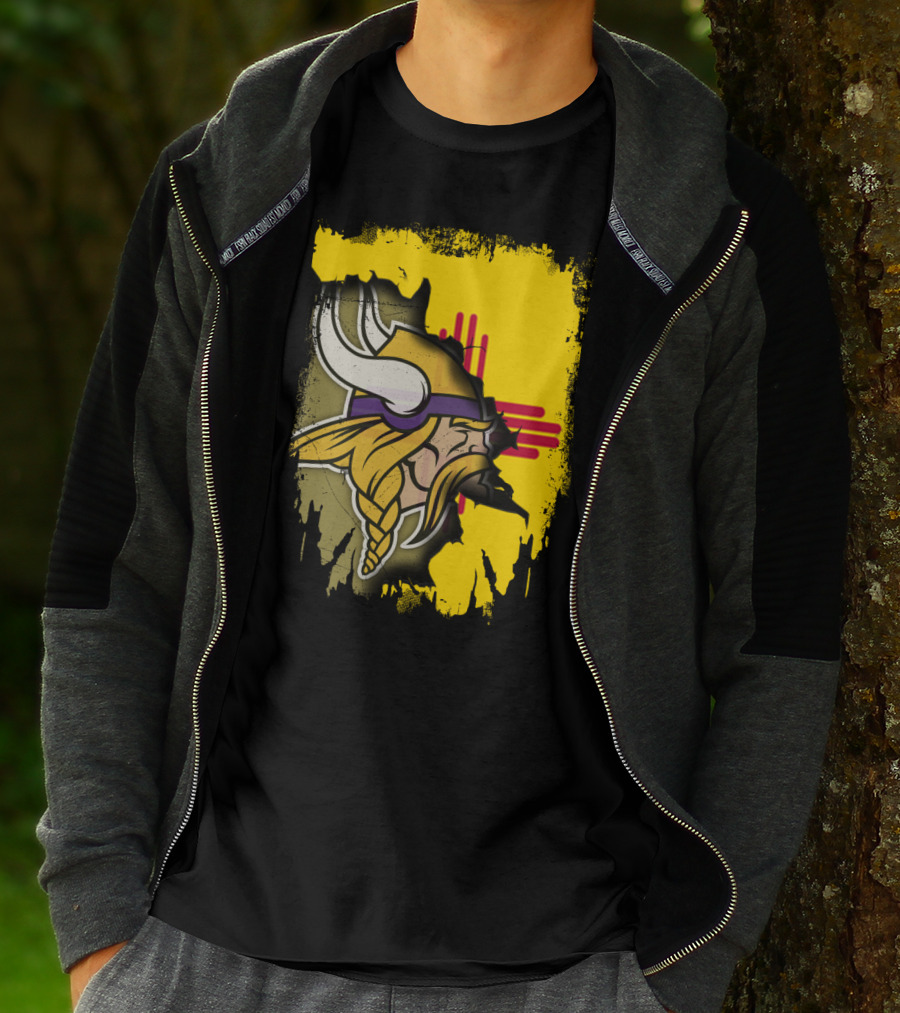 New Mexico With Vikings And Zia T-Shirt
