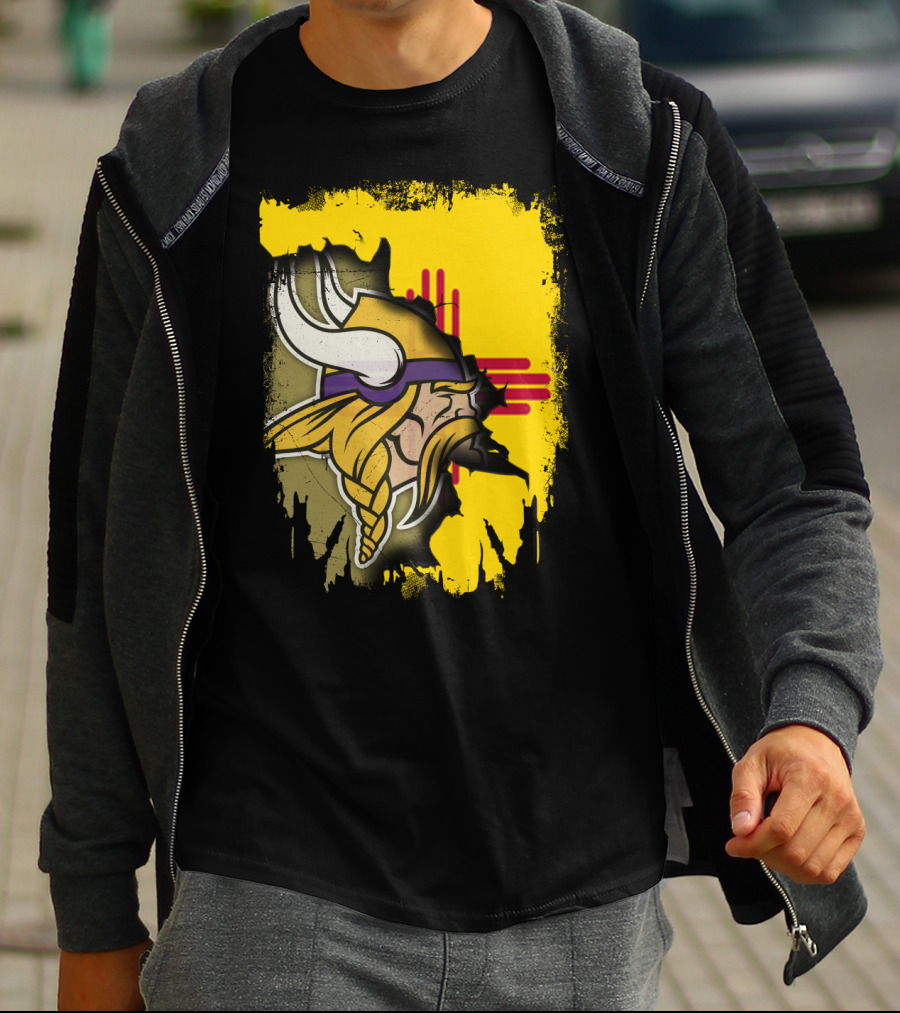New Mexico With Vikings And Zia T-Shirt