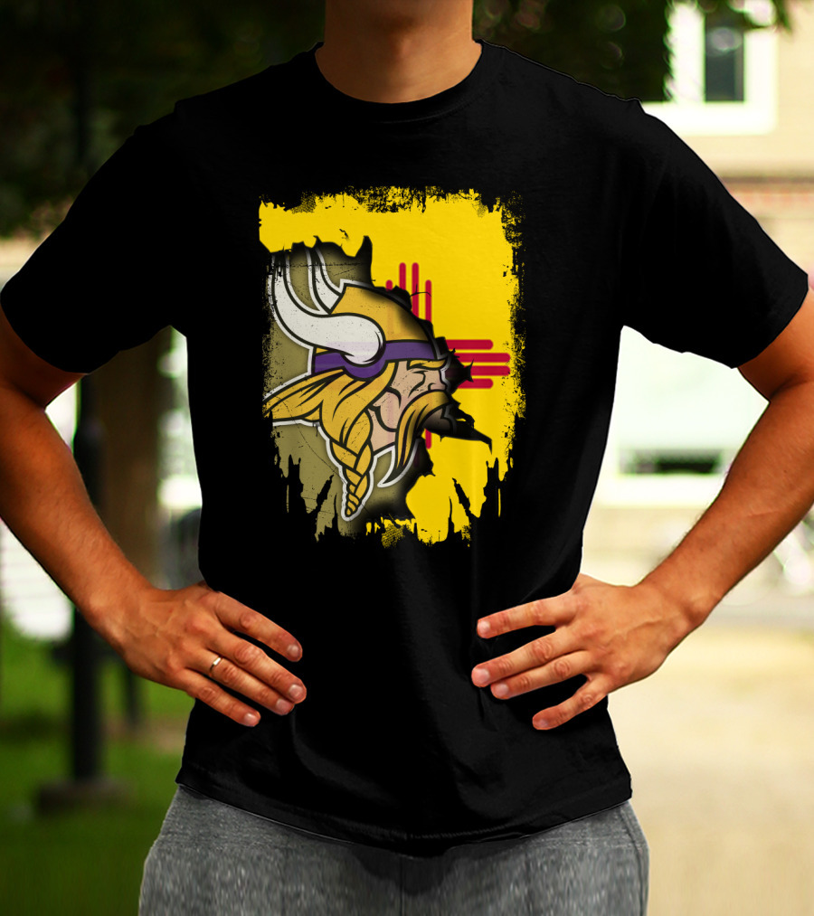 New Mexico With Vikings And Zia T-Shirt