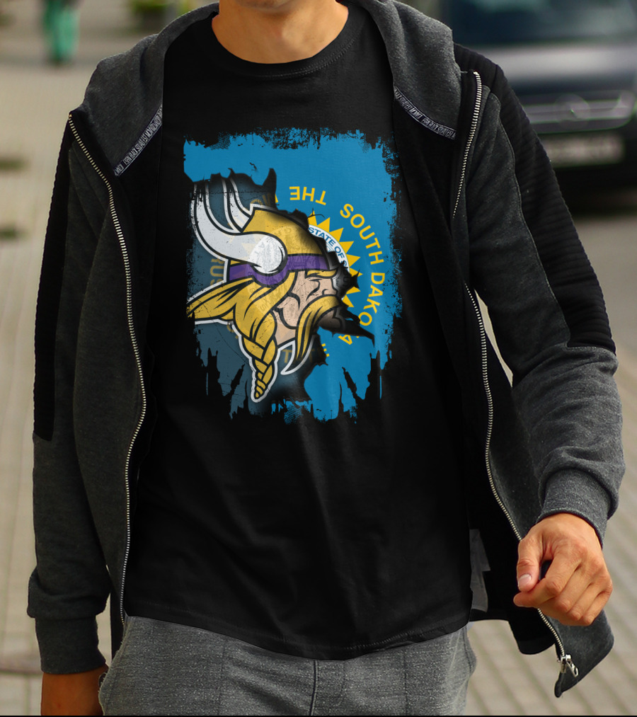 South Dakota Pride With Minnesota Vikings T-Shirt