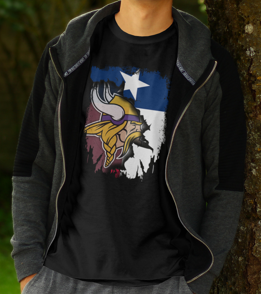 Texas Pride With Vikings Spirit T-Shirt