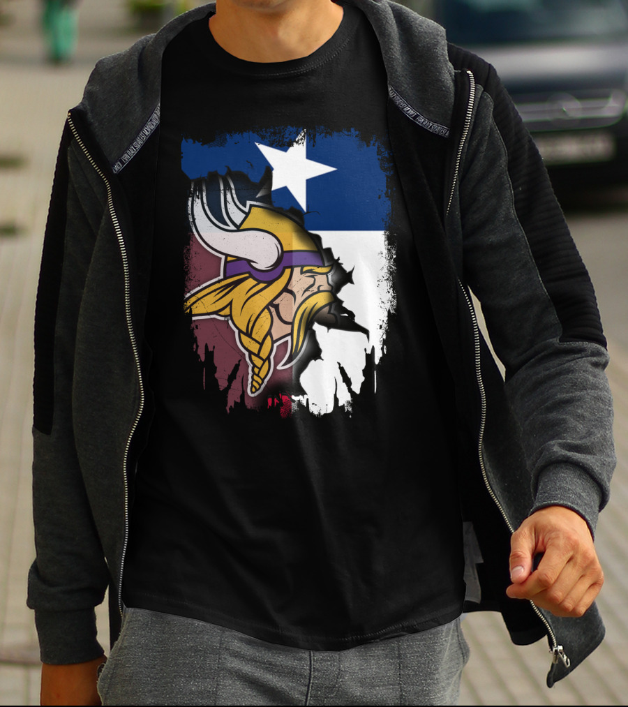 Texas Pride With Vikings Spirit T-Shirt