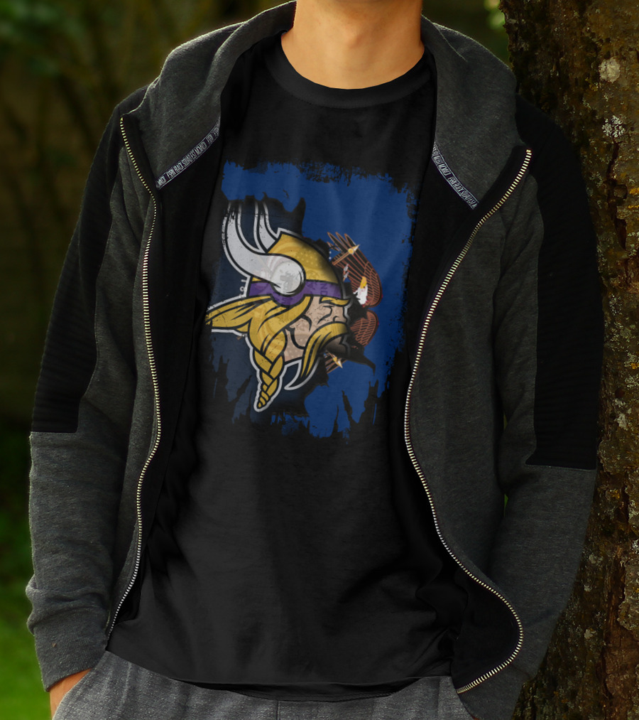 Utah United With Vikings And Eagles T-Shirt