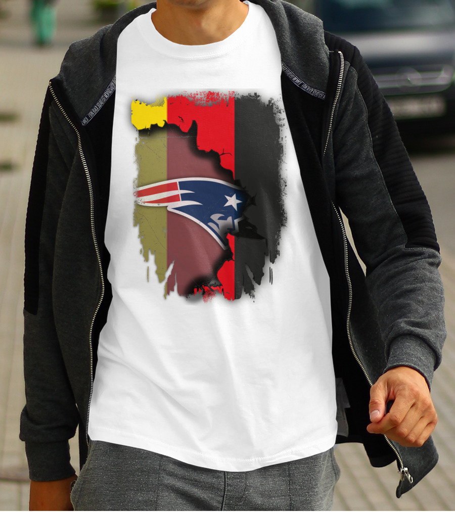 Patriots Logo On Germany Flag Background Together T-Shirt