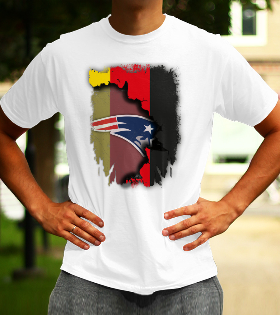 Patriots Logo On Germany Flag Background Together T-Shirt