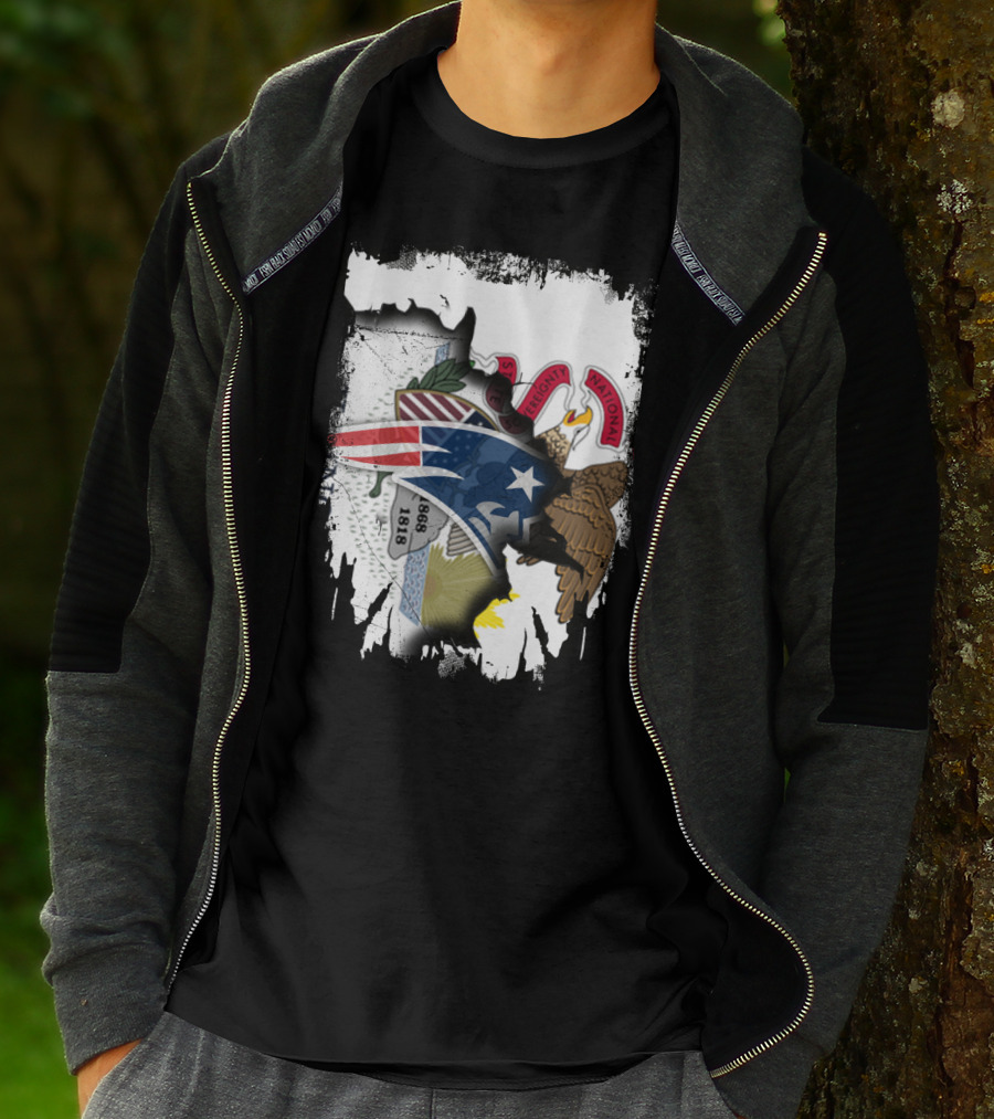 Together Illinois With Patriots Logo And State Seal Blend T-Shirt