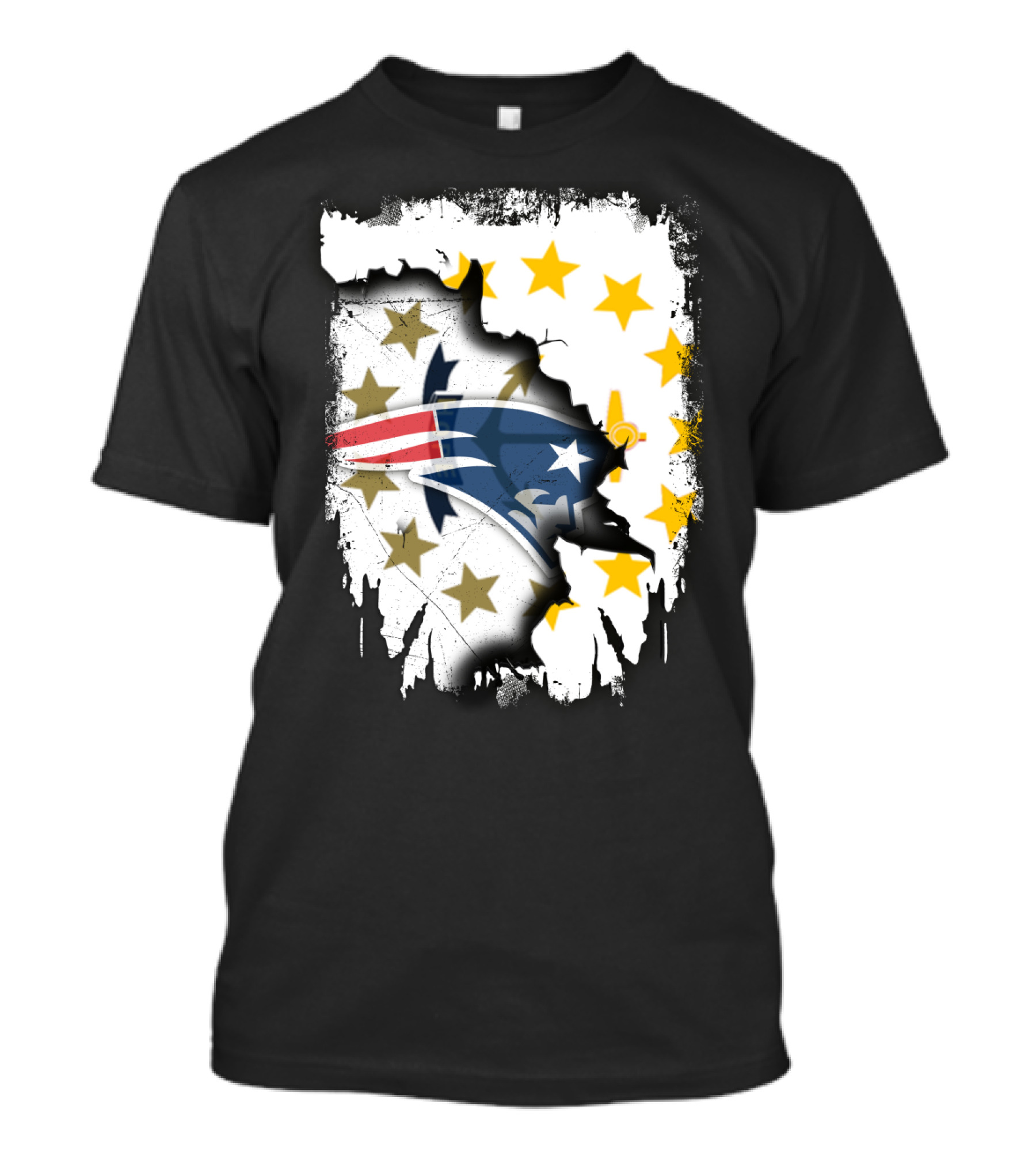 Together Rhode Island Patriots Star-Spangled Unity T-Shirt