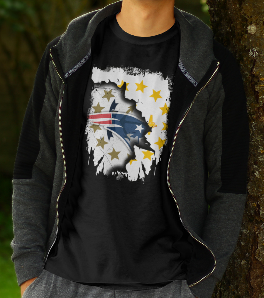 Together Rhode Island Patriots Star-Spangled Unity T-Shirt