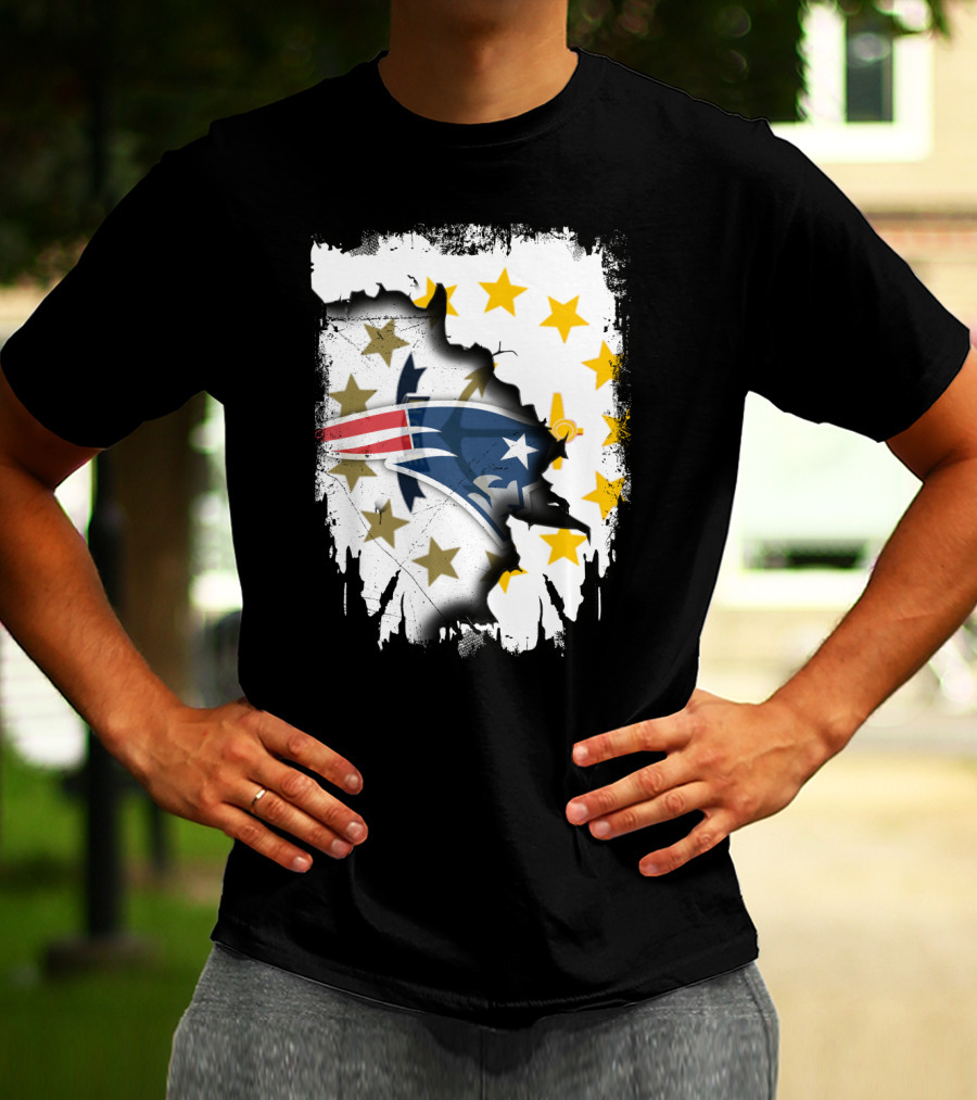 Together Rhode Island Patriots Star-Spangled Unity T-Shirt