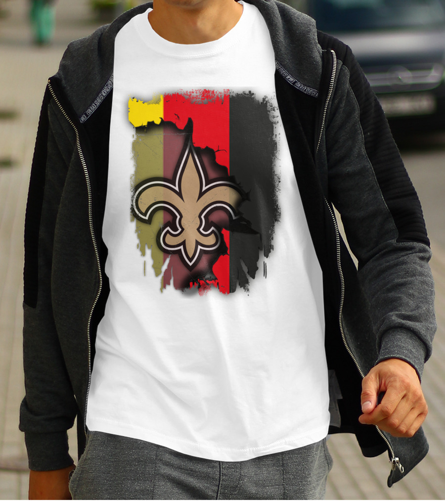 Germany Colors With Saints Fleur-de-Lis Emblem T-Shirt