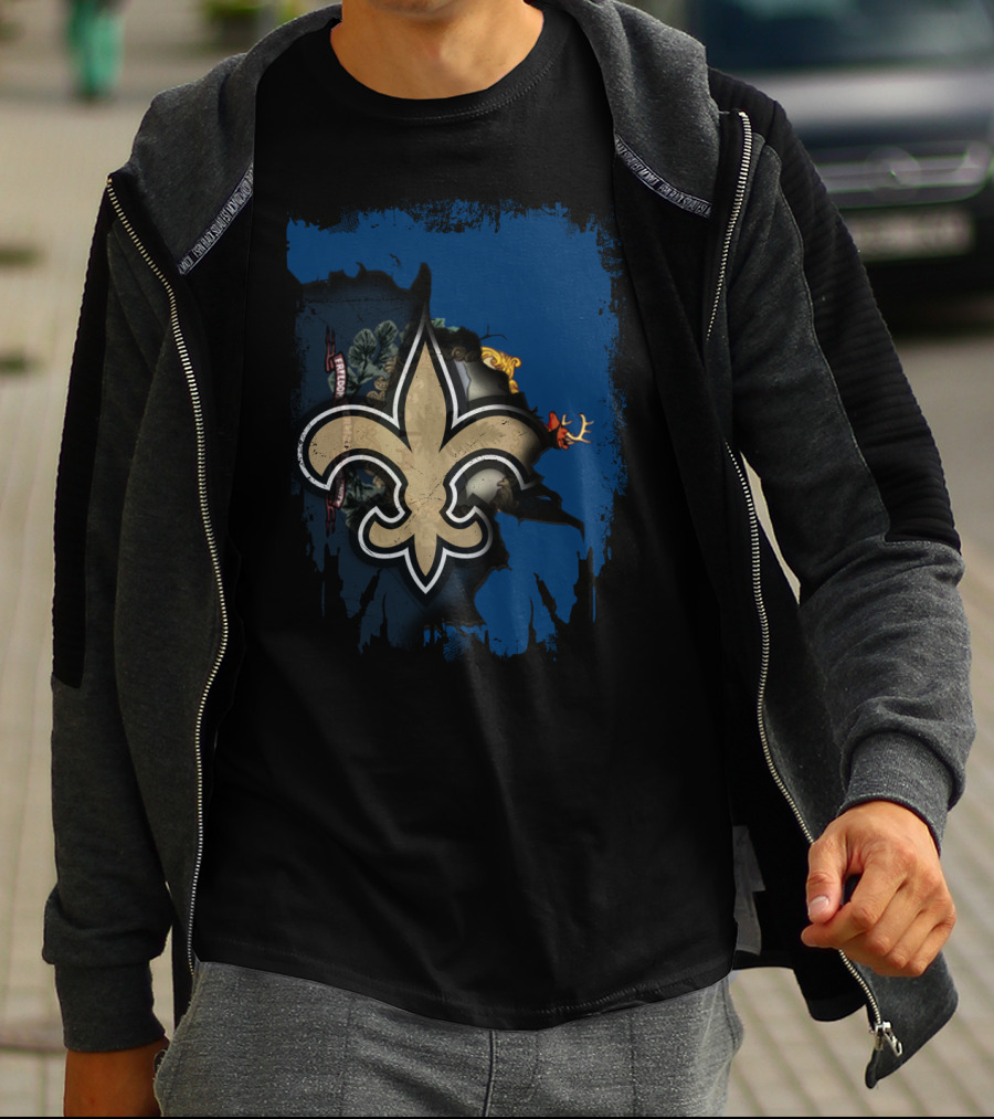 Together Vermont New Orleans Saints Fleur-de-Lis T-Shirt