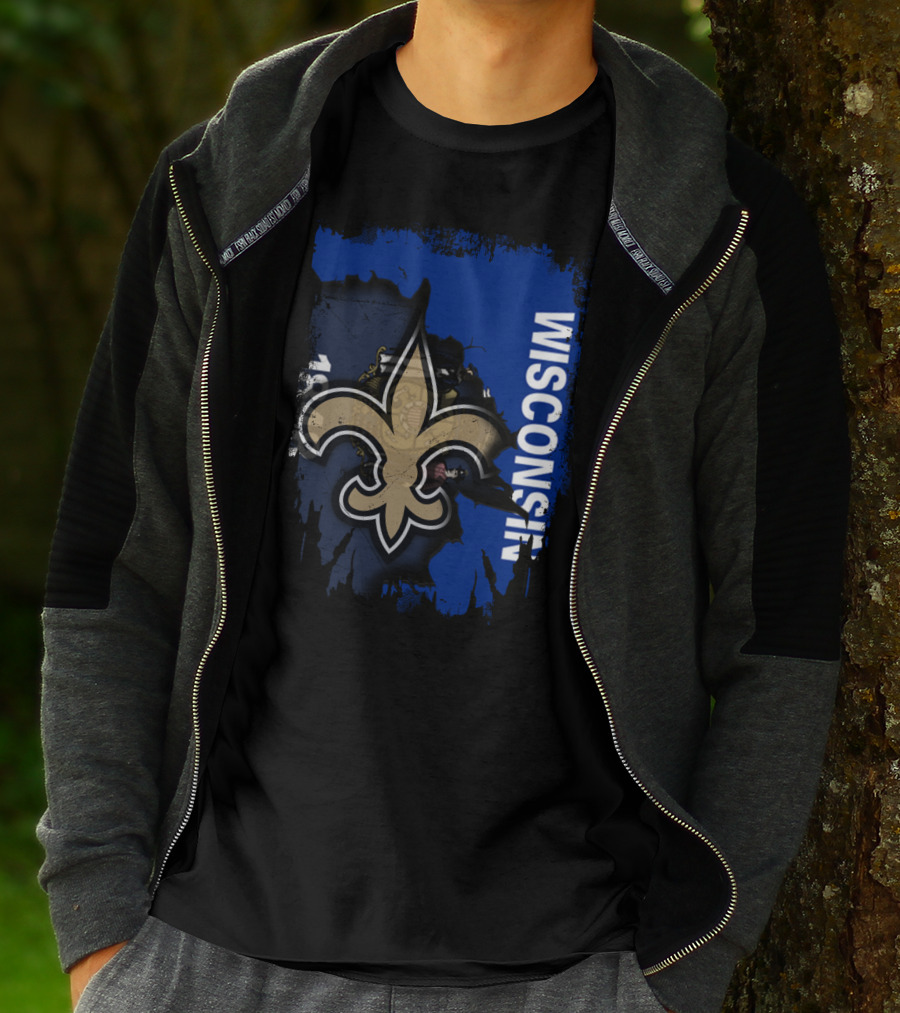 Wisconsin Saints Fleur-de-Lis Collaboration T-Shirt