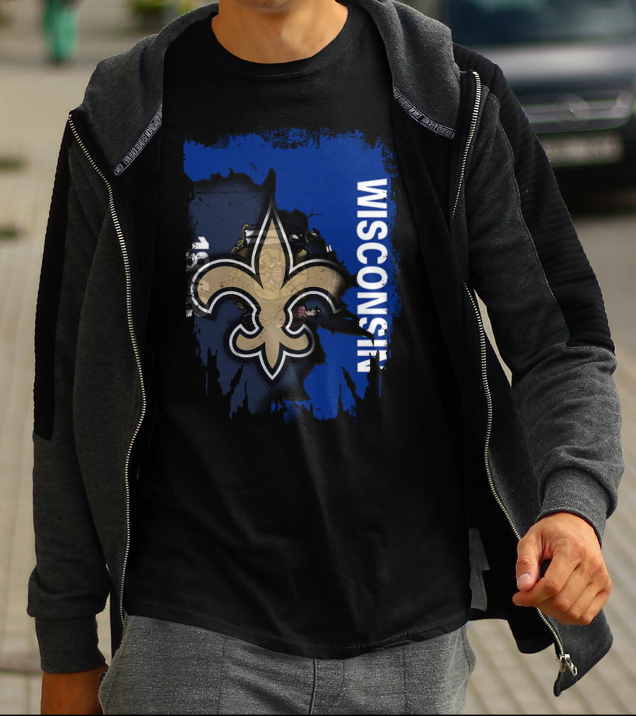 Wisconsin Saints Fleur-de-Lis Collaboration T-Shirt